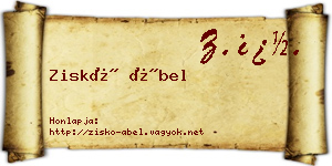 Ziskó Ábel névjegykártya