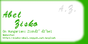 abel zisko business card